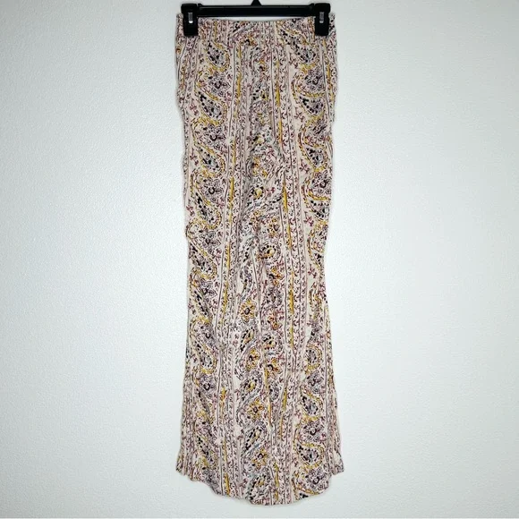 Billabong Womens Cream Floral Pull-On Flare Leg Stretch Pants Size S - Picture 5 of 9